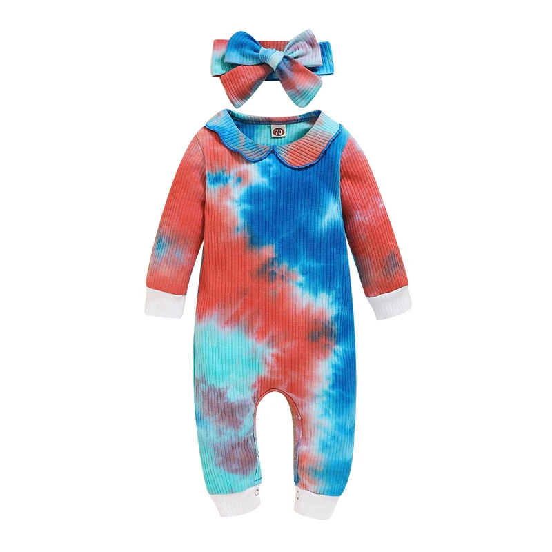 Pudcoco Baby Rompers Bow Headband Tie Dye Printed Turn-down Collar Covered Button Full Length Regular Sleeve Clothing
Pudcoco Baby Rompers Bow Headband Tie Dye Printed Turn-down Collar Covered Button Full Length Regular Sleeve Clothing