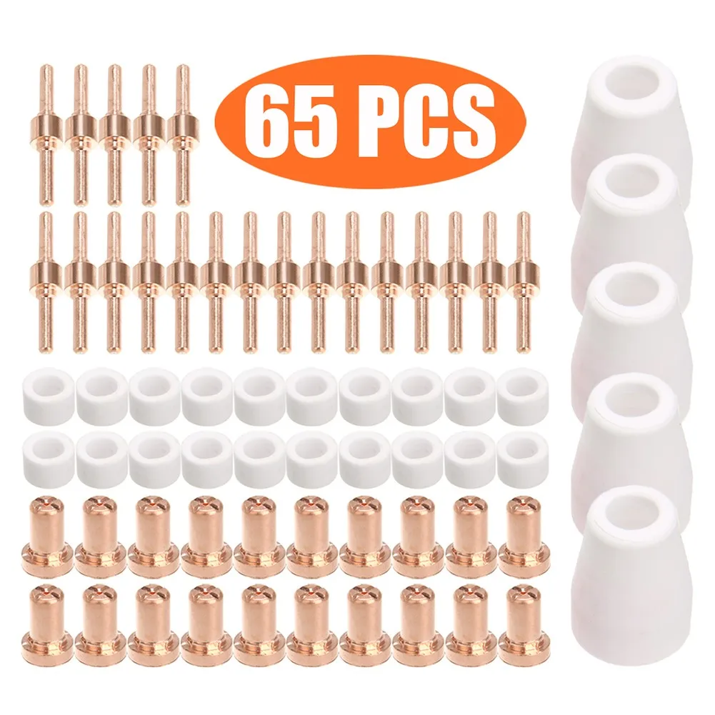 65pcs Mig Tig Wig Plasma Cutter Tip Electrodes & Nozzles Kit Consumable Accessories For PT31 CUT 30 BPS40 CUT40 CUT-40D
65pcs Mig Tig Wig Plasma Cutter Tip Electrodes & Nozzles Kit Consumable Accessories For PT31 CUT 30 BPS40 CUT40 CUT-40D