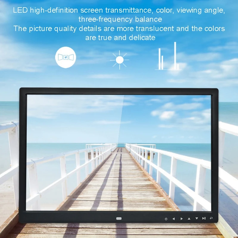 12 Inch Digital Picture Frame Multi-Function HD 1280X800 with Press Button Electronic Photo Album
12 Inch Digital Picture Frame Multi-Function HD 1280X800 with Press Button Electronic Photo Album