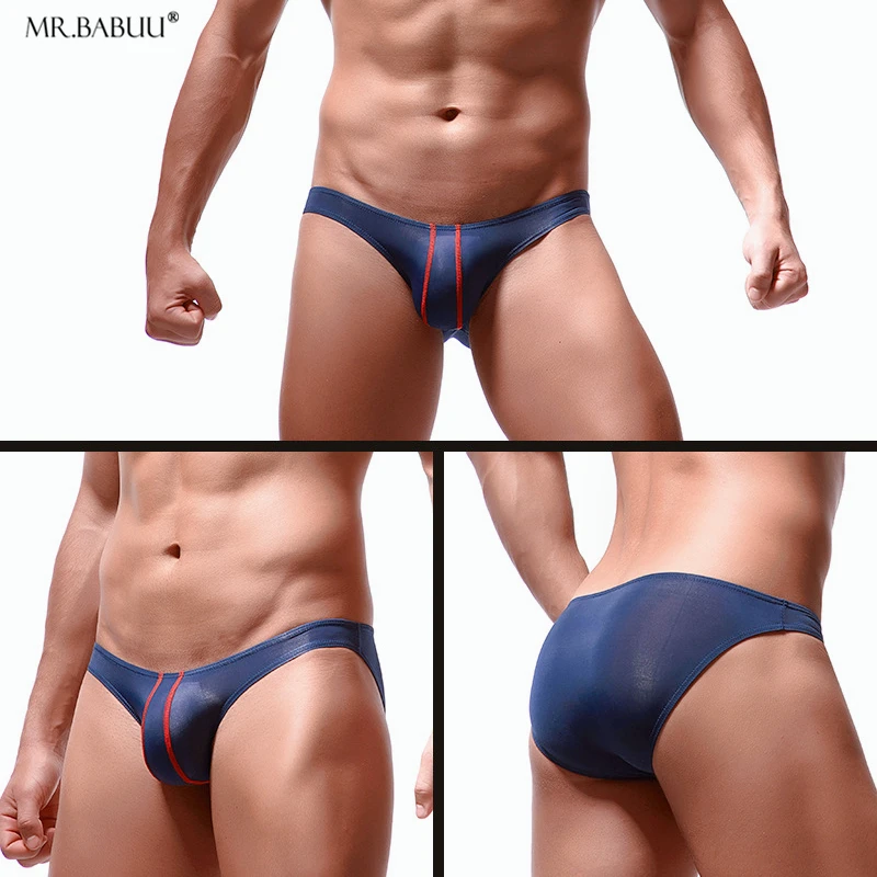 Men's ice silk nylon translucent low waist sexy briefs big bag U convex breathable sports tight briefs
Men's ice silk nylon translucent low waist sexy briefs big bag U convex breathable sports tight briefs