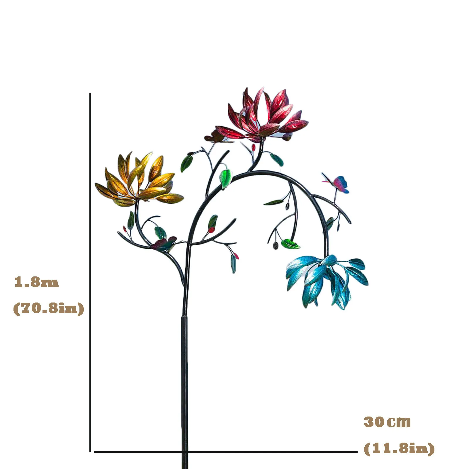 1Pcs Butterflies Windmill Large Metal Wind Spin With Three Spin Flowers Colourf With Three Spin Flowers And Butterflies Windmill
1Pcs Butterflies Windmill Large Metal Wind Spin With Three Spin Flowers Colourf With Three Spin Flowers And Butterflies Windmill
