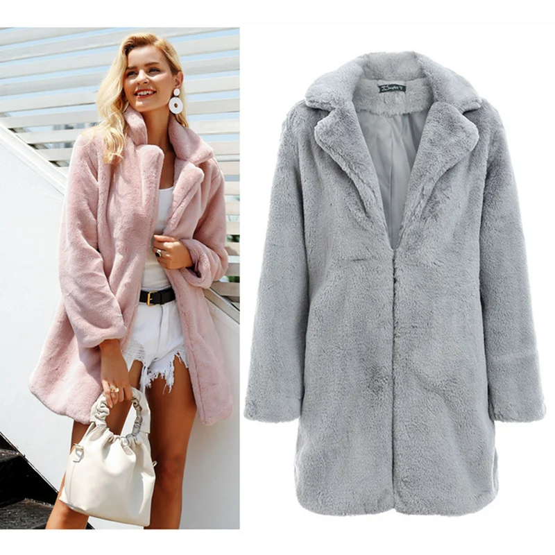 WEPBEL Women Faux Fur Coat Solid Female Turn Down Collar Winter Warm Fake Fur Lady Coat Casual Jacket
WEPBEL Women Faux Fur Coat Solid Female Turn Down Collar Winter Warm Fake Fur Lady Coat Casual Jacket