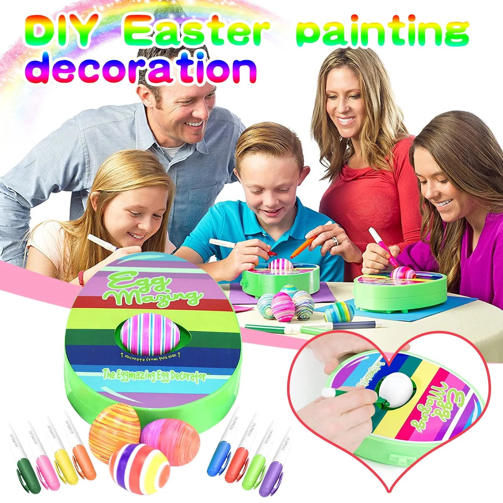 Montessori Drawing Toys Easter Painting Ball Children Electric DIY Education Toy Decorative Painting Set игѬђки для деей W* 
Montessori Drawing Toys Easter Painting Ball Children Electric DIY Education Toy Decorative Painting Set игѬђки для деей W*