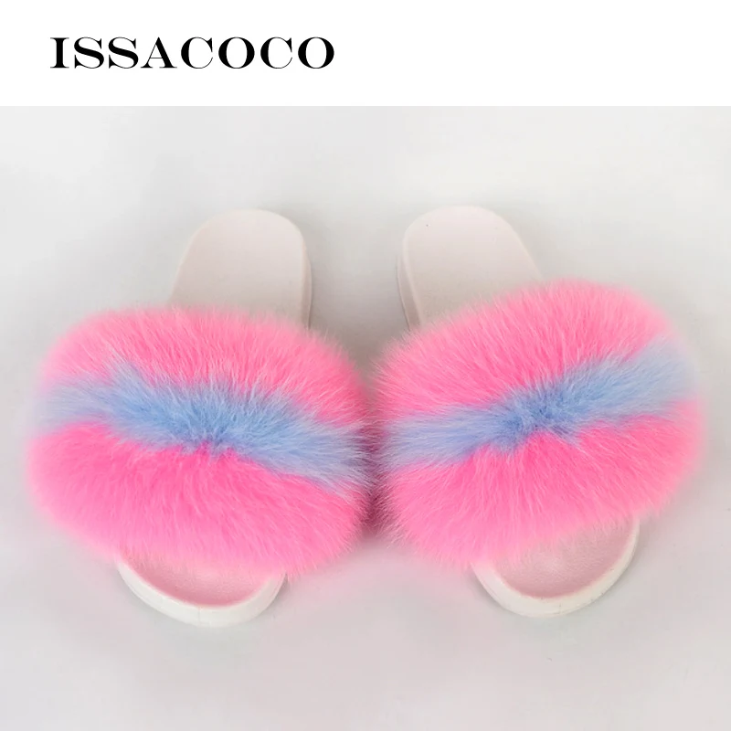 ISSACOCO Home Slippers Women Real Fox Fur Slides Women's Lovely Plush Slides Furry Beach Flip Flops Women's Indoor Plush Sandals
ISSACOCO Home Slippers Women Real Fox Fur Slides Women's Lovely Plush Slides Furry Beach Flip Flops Women's Indoor Plush Sandals