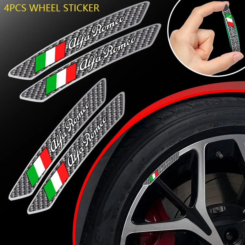 4pcs Racing Rims Car Wheel Stickers Auto Decorative Stripe Decal for Alfa Romeo 147 159 156 Giulietta Gt Giulia Mito Accessories
4pcs Racing Rims Car Wheel Stickers Auto Decorative Stripe Decal for Alfa Romeo 147 159 156 Giulietta Gt Giulia Mito Accessories