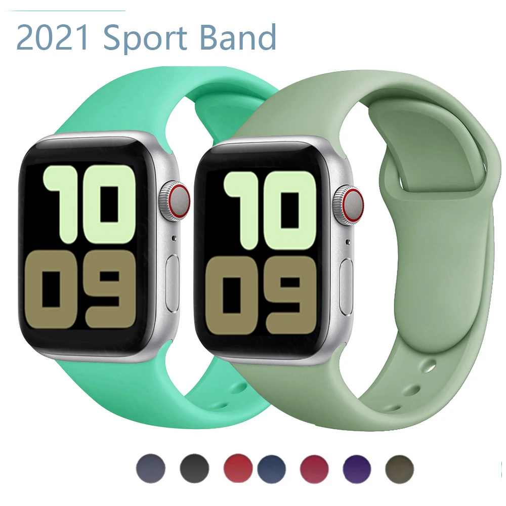 Soft Silicone Band for Apple Watch Series 7 6 5 4 3 2 SE 41mm 45mm Rubber Watchband Strap for iWatch 6 5 40mm 44mm 38mm 42mm
Soft Silicone Band for Apple Watch Series 7 6 5 4 3 2 SE 41mm 45mm Rubber Watchband Strap for iWatch 6 5 40mm 44mm 38mm 42mm