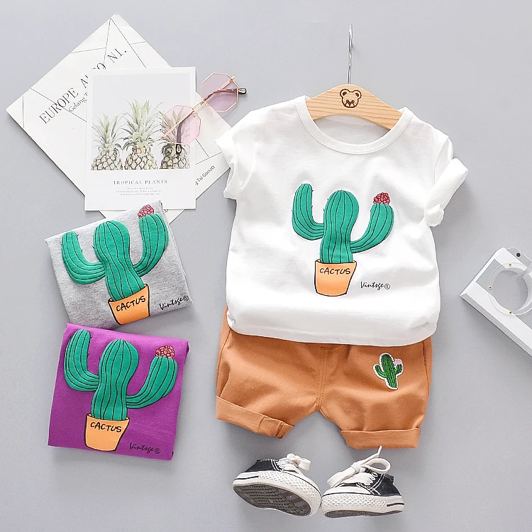Summer Fashion Toddler Infant Clothing Sets Baby Girls Boy Clothes Suits Cactus T Shirt Shorts Kids Tracksuits Child Outfit Sets
Summer Fashion Toddler Infant Clothing Sets Baby Girls Boy Clothes Suits Cactus T Shirt Shorts Kids Tracksuits Child Outfit Sets