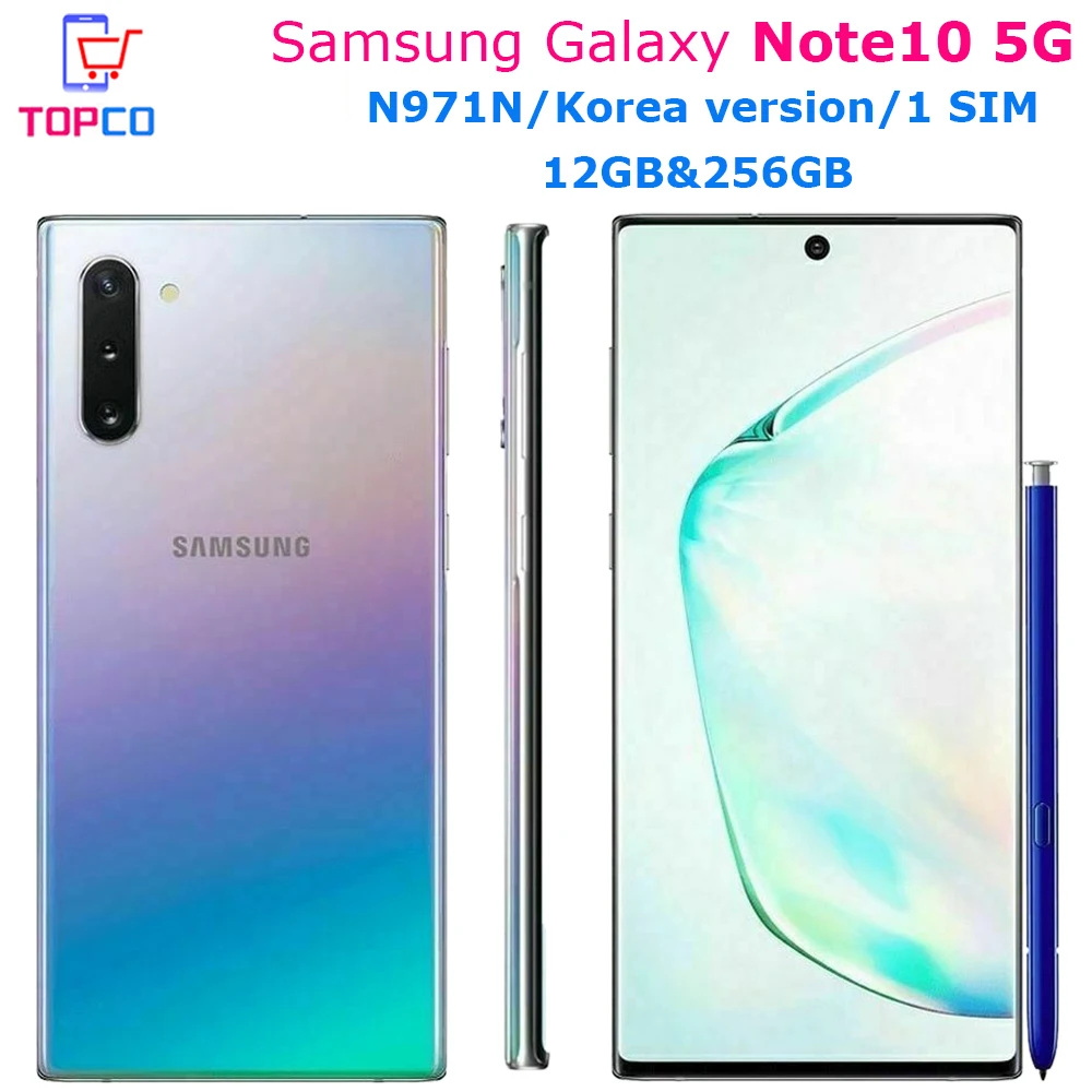 Samsung Galaxy Note10 смартфон с 6 3-дюймовым дисплеем восьмиядерным процессором ОЗУ 12 Гб
