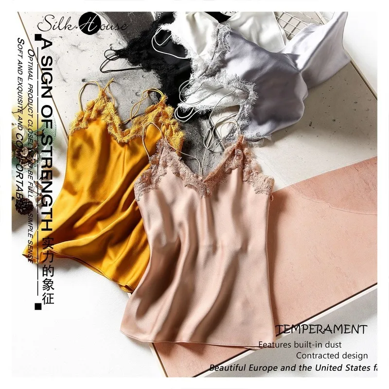 Лето 2020 новый кружевной подвесной внешний жилет из смешанного шелка универсальная нижняя рубашка 
Лето 2020 новый кружевной подвесной внешний жилет из смешанного шелка универсальная нижняя рубашка
