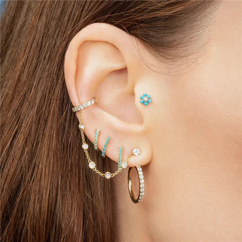 2021 S925 Sterling Silver Hoop Earring Korean Romantic Turquoise Earring For Wedding Gifts Crystal Jewerly Piercing Pendientes 
2021 S925 Sterling Silver Hoop Earring Korean Romantic Turquoise Earring For Wedding Gifts Crystal Jewerly Piercing Pendientes