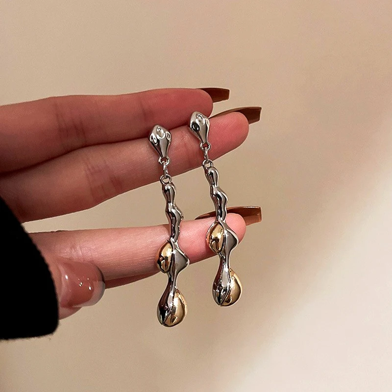 Trendy Exquisite Geometric Irregular Metal Drop Earrings for Women Girl Temperament Jewelry S925 Needle Birthday Party Fine Gift
Trendy Exquisite Geometric Irregular Metal Drop Earrings for Women Girl Temperament Jewelry S925 Needle Birthday Party Fine Gift