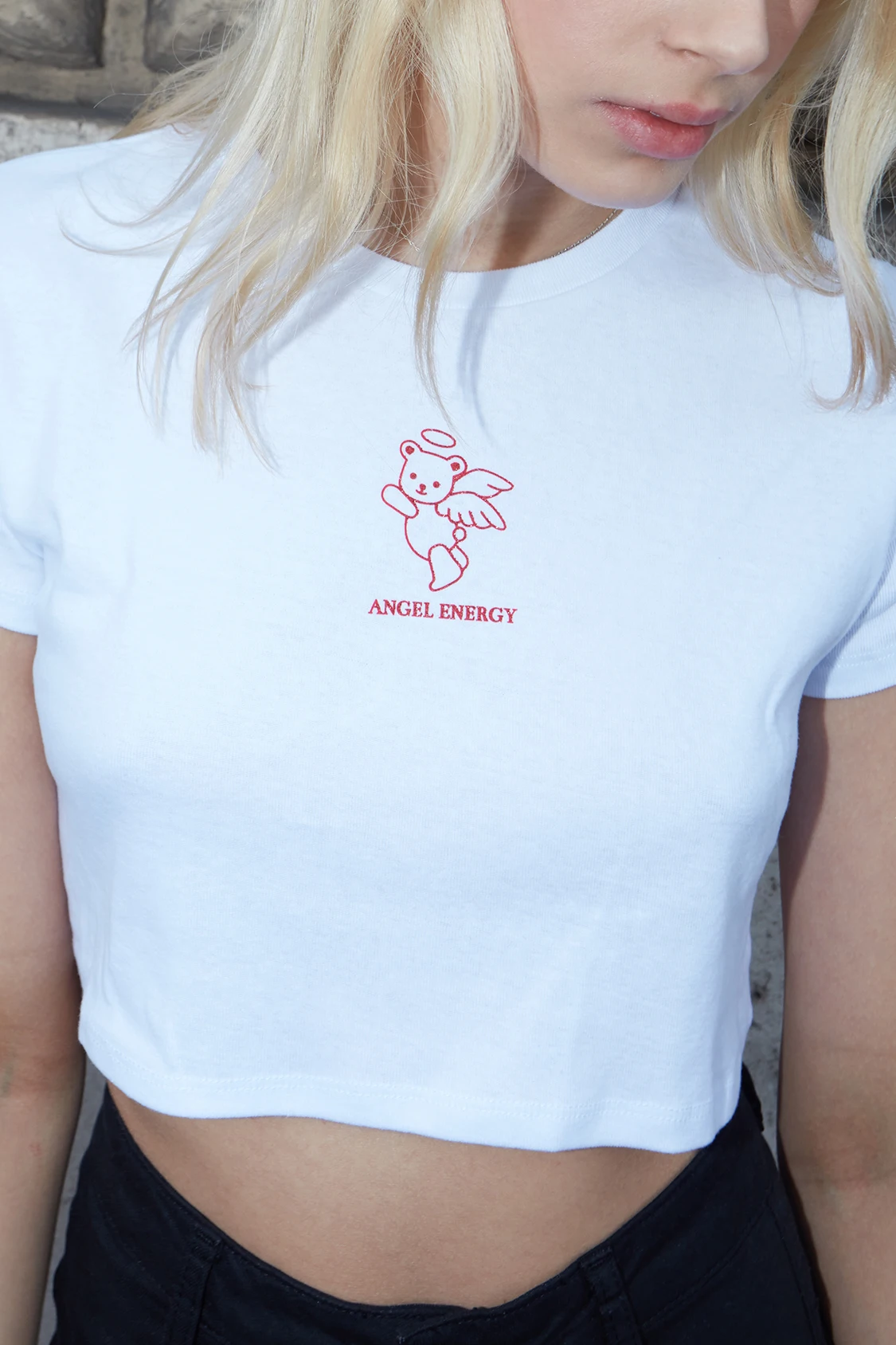 Angel Energy printed crop tops pure cotton sexy cute religion church young 90s street style unisex girl party grunge tumblr top
Angel Energy printed crop tops pure cotton sexy cute religion church young 90s street style unisex girl party grunge tumblr top