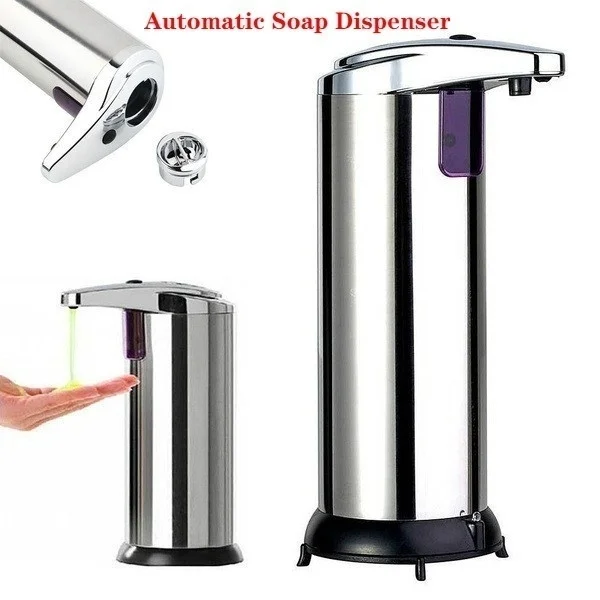 

Drop shipping 280ML Stainless Steel Handsfree Automatic IR Sensor Touchless Soap Liquid Dispenser