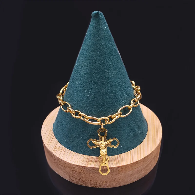 Stainless Steel Christian Jesus Cross Bracelets Chain Women Religion Bracelets Bracelets Women Jewelry joyeria B6009S02
Stainless Steel Christian Jesus Cross Bracelets Chain Women Religion Bracelets Bracelets Women Jewelry joyeria B6009S02