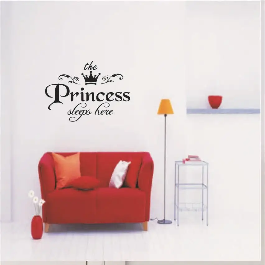 the Princess sleeps here Wall Stickers for Girls room Baby girl bedroom Background home decoration stickers Art Decals Wallpaper
the Princess sleeps here Wall Stickers for Girls room Baby girl bedroom Background home decoration stickers Art Decals Wallpaper