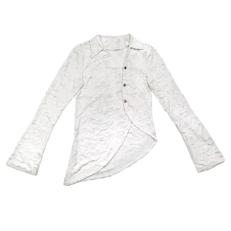 XITAO Hole Knitted Blouse Single Breast Irregular Full Sleeve Goddess Fan Casual Style 2021 Summer White Shirt Top LDD1615
XITAO Hole Knitted Blouse Single Breast Irregular Full Sleeve Goddess Fan Casual Style 2021 Summer White Shirt Top LDD1615