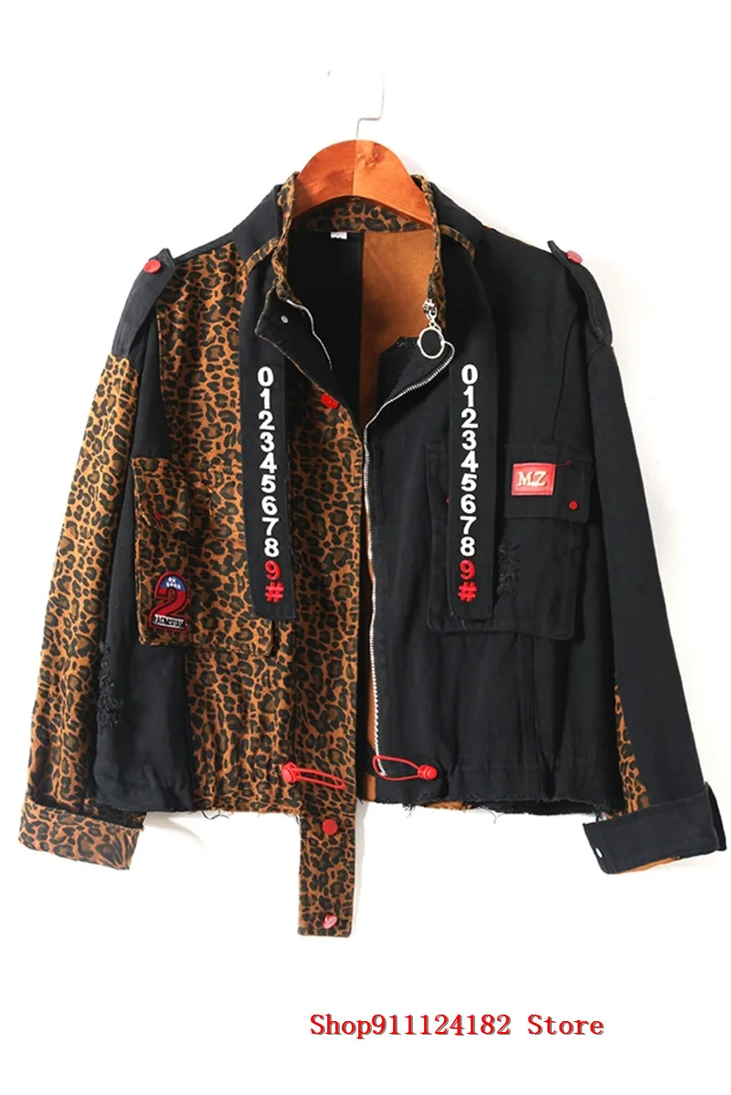 Sequin Leopard Stitching Denim Coat Autumn Winter New New Korean Loose And Versatile Women's Jacket Top Fashion
Sequin Leopard Stitching Denim Coat Autumn Winter New New Korean Loose And Versatile Women's Jacket Top Fashion