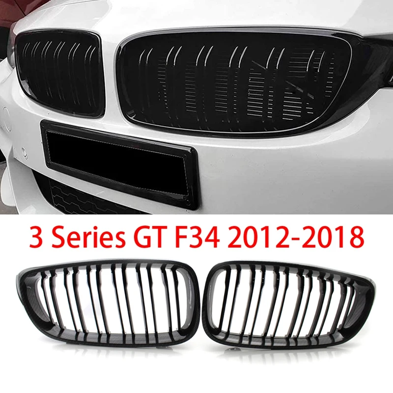 Front Kidney Grille Grill Gloss Black Carbon Fiber Double Line For-BMW 3 Series GT/F34 2012-
Front Kidney Grille Grill Gloss Black Carbon Fiber Double Line For-BMW 3 Series GT/F34 2012-