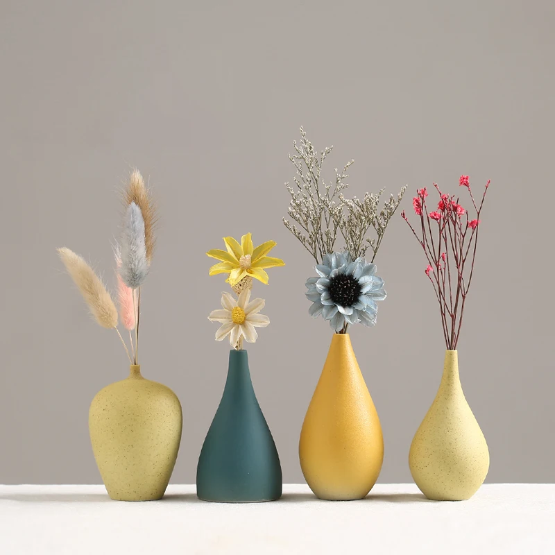 European Simple Ceramic Vase Yellow Porcelain Small Flower Pot DIY Bottle Wedding Decor For Table Living Room Home Decoration
European Simple Ceramic Vase Yellow Porcelain Small Flower Pot DIY Bottle Wedding Decor For Table Living Room Home Decoration