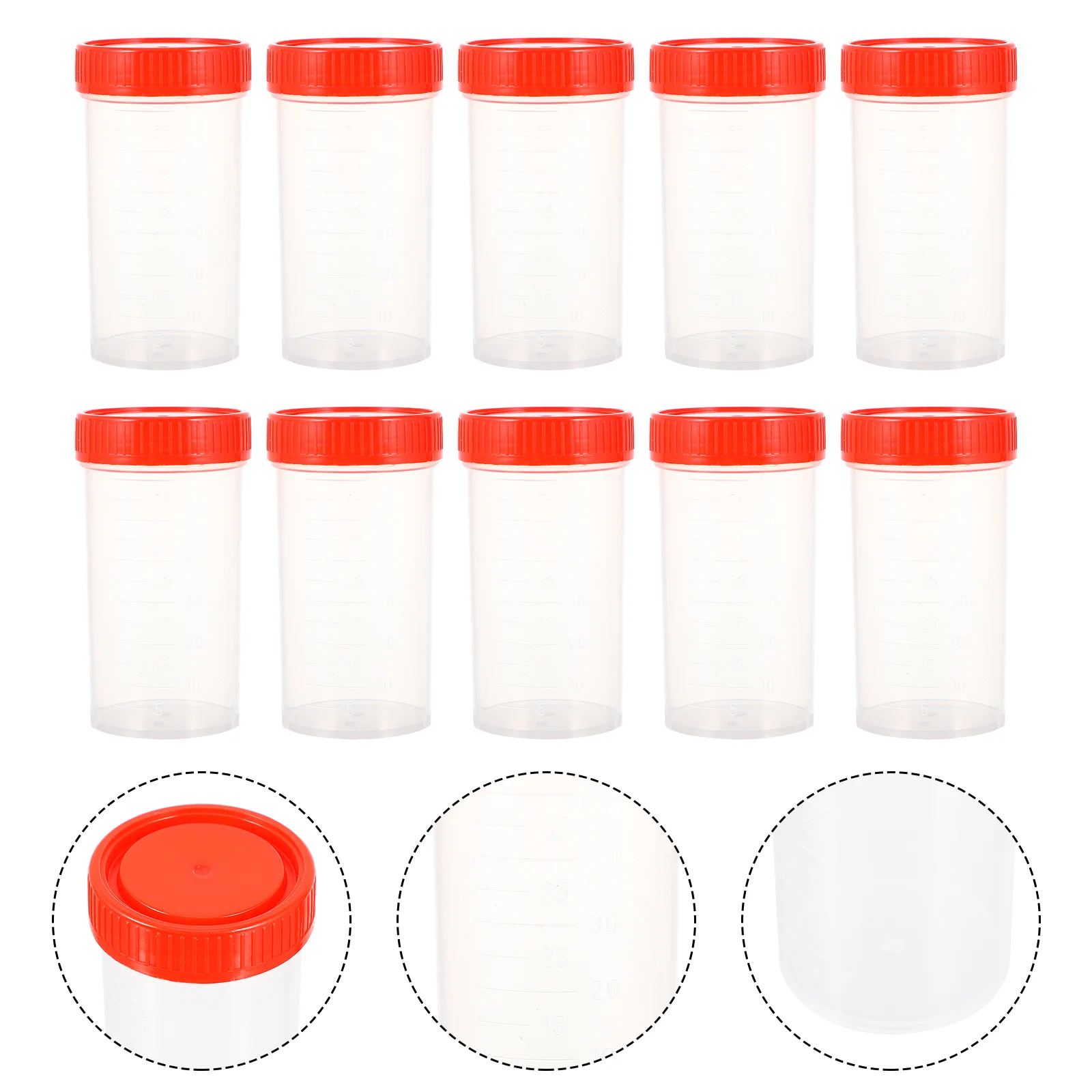 10 шт., пластиковые бутылки для образцов 
10 шт., пластиковые бутылки для образцов