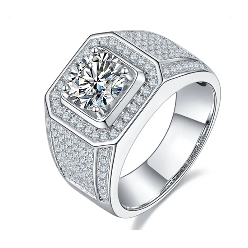 Knobspin 100% 925 Sterling Silver Real 1 Carat D Color Moissanite Engagement Rings For Men Anniversary Gift Fine Jewelry
Knobspin 100% 925 Sterling Silver Real 1 Carat D Color Moissanite Engagement Rings For Men Anniversary Gift Fine Jewelry