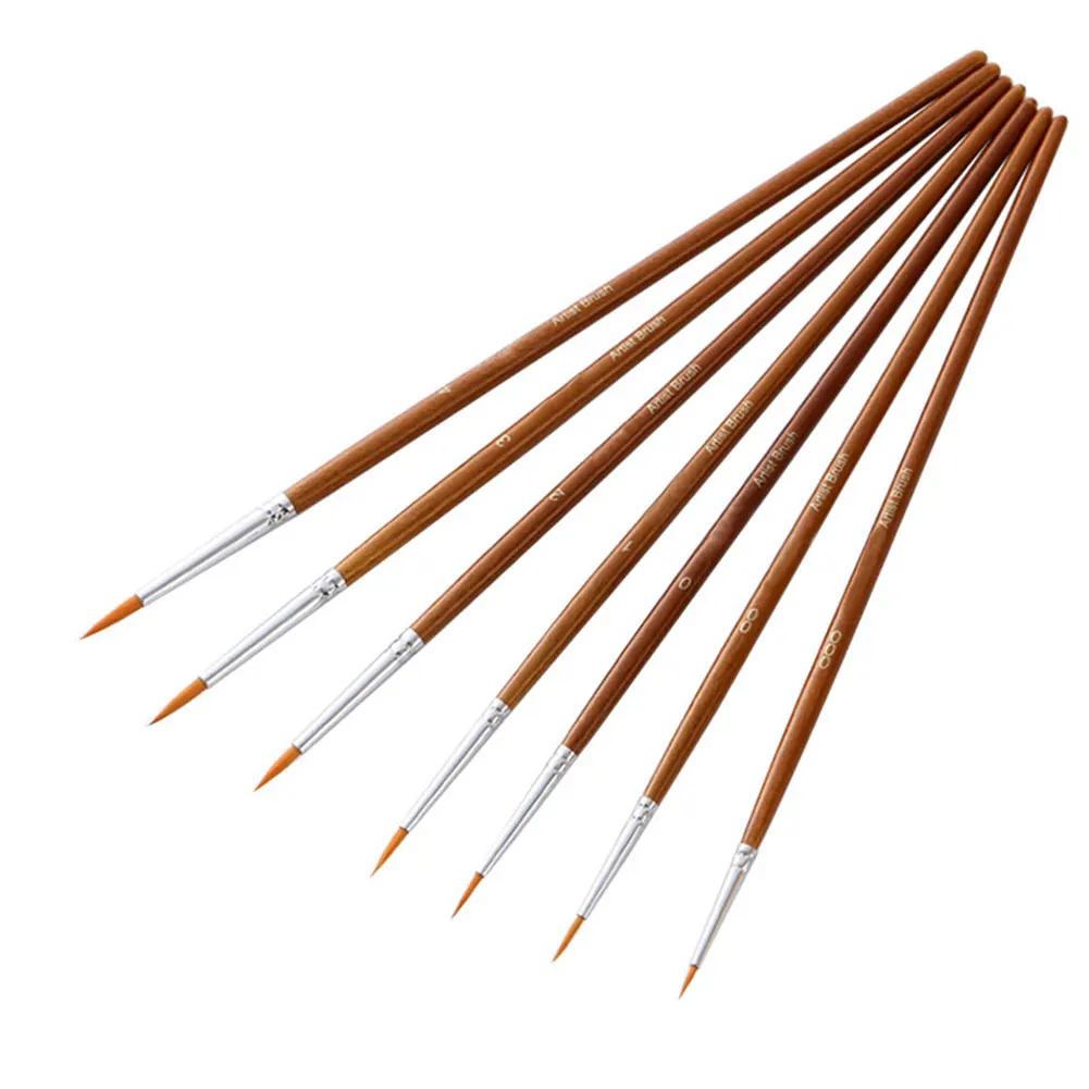 7pcs Paint Brush Set Art Supplies Extra Fine Watercolor Detail Liner Acrylic Painting Gift Nail Miniature Professional Students
7pcs Paint Brush Set Art Supplies Extra Fine Watercolor Detail Liner Acrylic Painting Gift Nail Miniature Professional Students