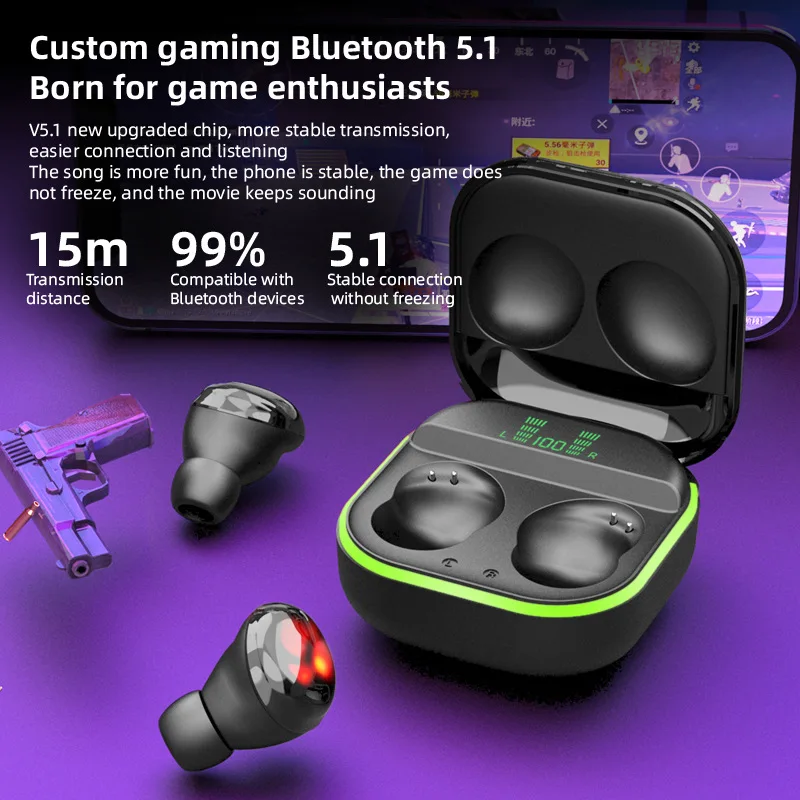 S190 TWS Bluetooth 5.1 Earphone With Charging Box Wireless Headphone 9D Stereo Sports Waterproof Earbuds Headset With Microphone
S190 TWS Bluetooth 5.1 Earphone With Charging Box Wireless Headphone 9D Stereo Sports Waterproof Earbuds Headset With Microphone