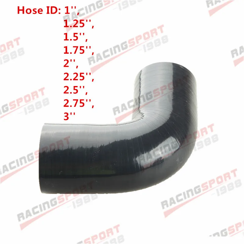 1/1.25/1.5/1.75/2/2.25/2.5/3 Inch ID 90 Degree Turbo Silicone Hose Coupler Pipe BLACK
1/1.25/1.5/1.75/2/2.25/2.5/3 Inch ID 90 Degree Turbo Silicone Hose Coupler Pipe BLACK
