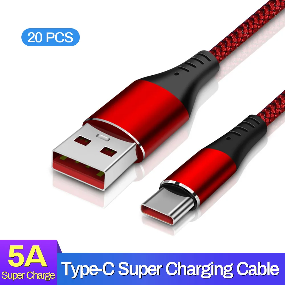 20 PCS Wholesale 5A USB Type C Cable Fast Charging For Xiaomi Redmi Note 10 USB To Type C Charger Cable For Samsung S10 S9 Plus
20 PCS Wholesale 5A USB Type C Cable Fast Charging For Xiaomi Redmi Note 10 USB To Type C Charger Cable For Samsung S10 S9 Plus
