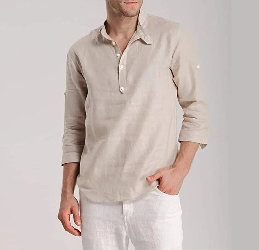 Top Selling Product In 2020 New European American Men's Seven-quarter Sleeve Stand-up Collar Half Cardigan Shirt Men's Clothing
Top Selling Product In 2020 New European American Men's Seven-quarter Sleeve Stand-up Collar Half Cardigan Shirt Men's Clothing