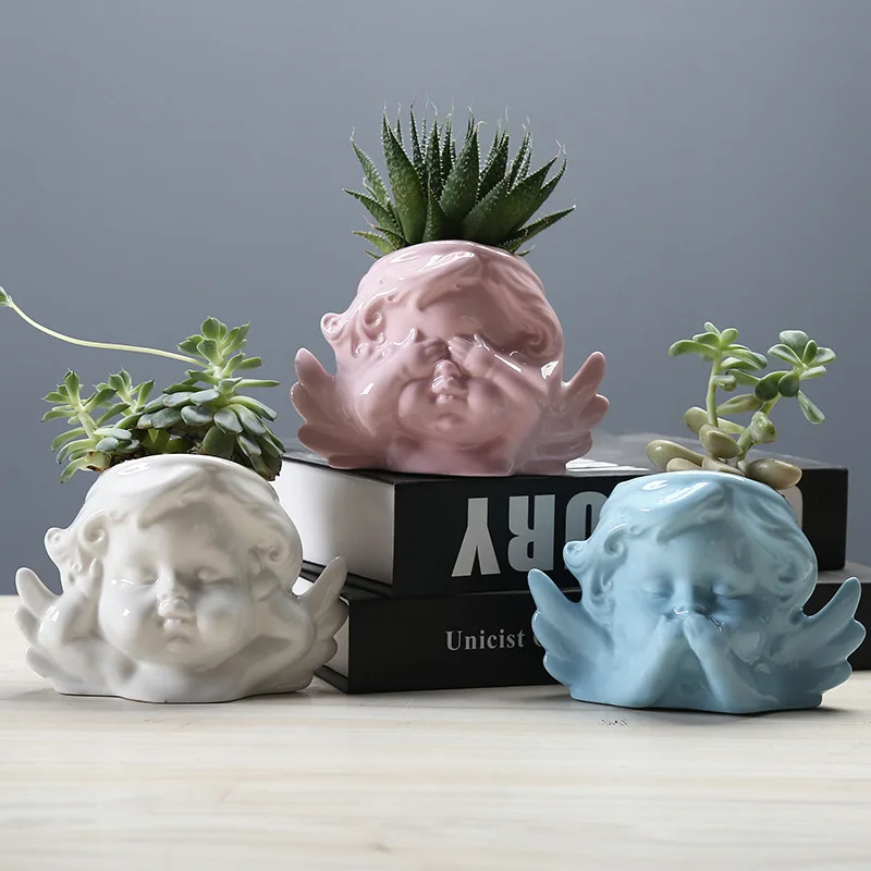 Ceramic Mini Succulent Plant Pot Creative Lovely Angels Vase Home Tabletop Decor Home Garden Bonsai Pots
Ceramic Mini Succulent Plant Pot Creative Lovely Angels Vase Home Tabletop Decor Home Garden Bonsai Pots