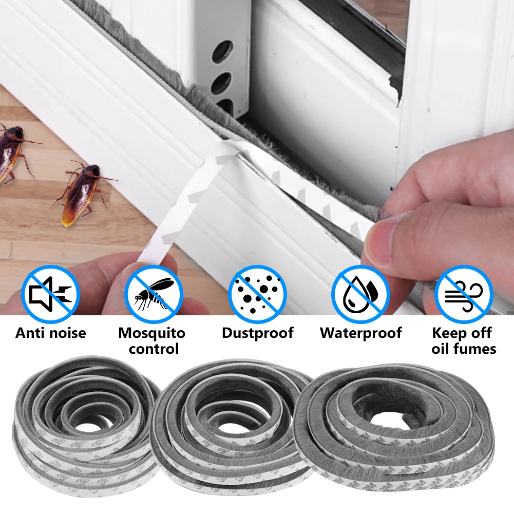 Window Frame Sealing Strip 5M Door Sound Insulation Brush Self Self-adhesive Home Door Weather Draft Stopper Wind-proof Gasket
Window Frame Sealing Strip 5M Door Sound Insulation Brush Self Self-adhesive Home Door Weather Draft Stopper Wind-proof Gasket