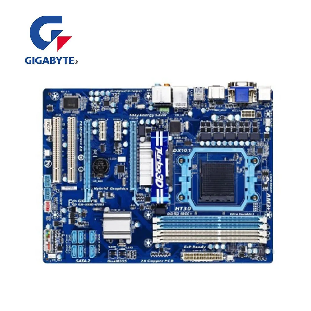 Для GIGABYTE GA 880G USB3 компьютера материнская плата AM3 + AM3b DDR3 для AMD 880 б/у десктопной