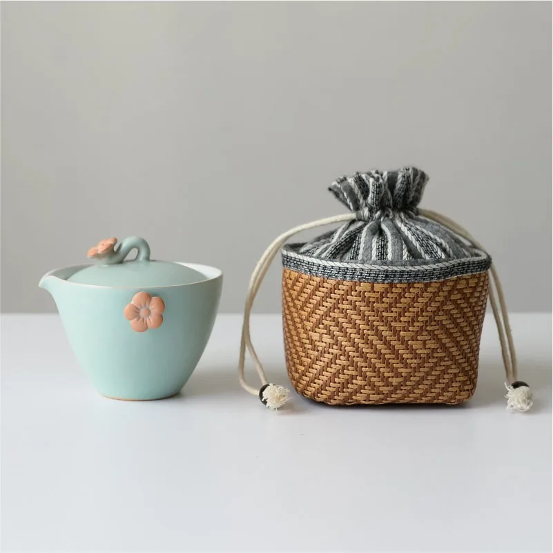 Japanese Style Rope Weaving Cotton And Linen Teaware Storage Bag Portable Tea Cozies Handbag Package For Snacks Tea Cup ToyLA457
Japanese Style Rope Weaving Cotton And Linen Teaware Storage Bag Portable Tea Cozies Handbag Package For Snacks Tea Cup ToyLA457