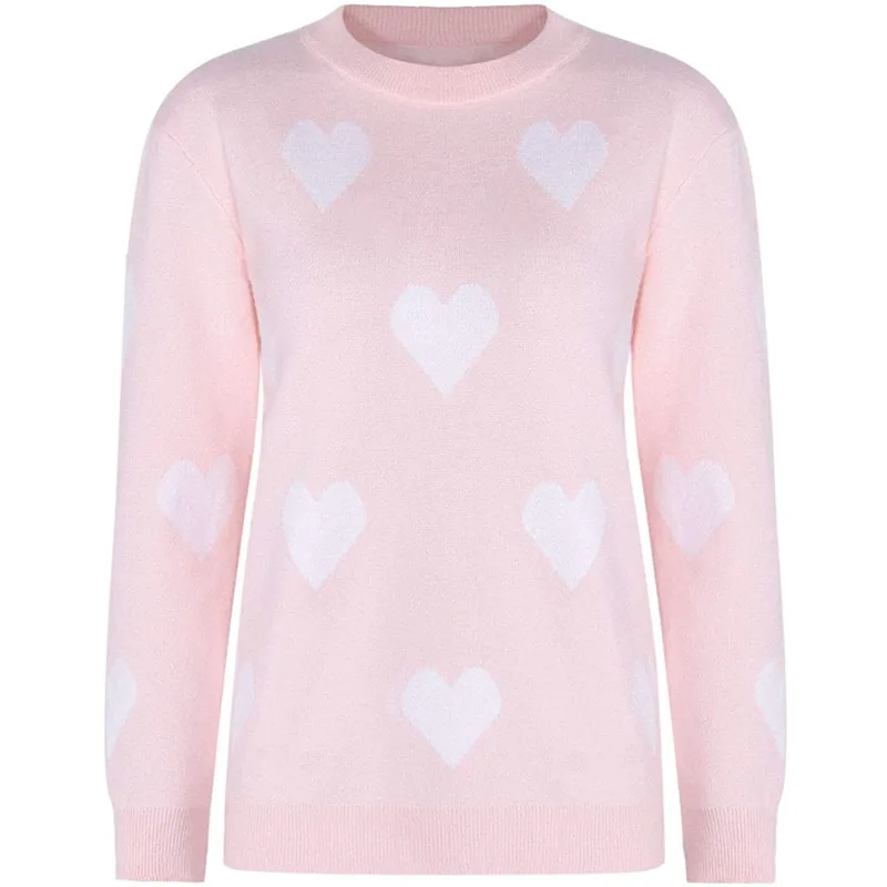 Women's Pullover Sweaters Long Sleeve New 2020 Autumn Winter Cute Heart Pattern Knitted Pullovers Casual Loose Jumper Pink
Women's Pullover Sweaters Long Sleeve New 2020 Autumn Winter Cute Heart Pattern Knitted Pullovers Casual Loose Jumper Pink