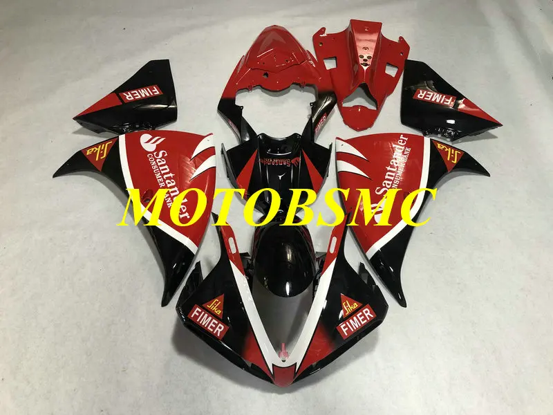 Комплект обтекателей под давлением для YZFR1 09 10 11 YZF R1 YZF1000 2009 2010 2011 ABS черный красный