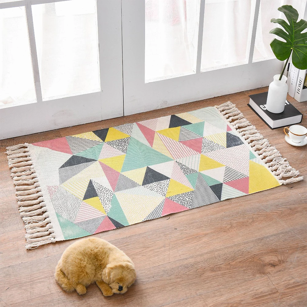 Cotton Area Rug Boho Vintage Printed Rugs with Tassels Hand Woven Floor Mat for Living Room Bedroom Kitchen
Cotton Area Rug Boho Vintage Printed Rugs with Tassels Hand Woven Floor Mat for Living Room Bedroom Kitchen