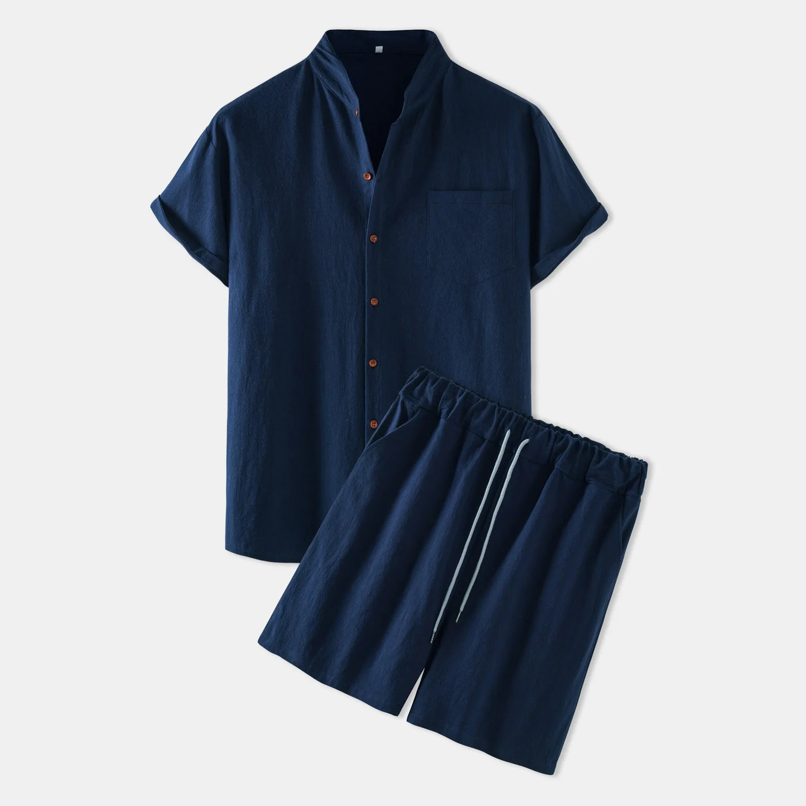 Summer 2-Piece Men Cotton Linen Sets Pure Color Casual Short Sleeve Tops & Beach Shorts Mens Loose Thin Fashion Streetsuits A50
Summer 2-Piece Men Cotton Linen Sets Pure Color Casual Short Sleeve Tops & Beach Shorts Mens Loose Thin Fashion Streetsuits A50