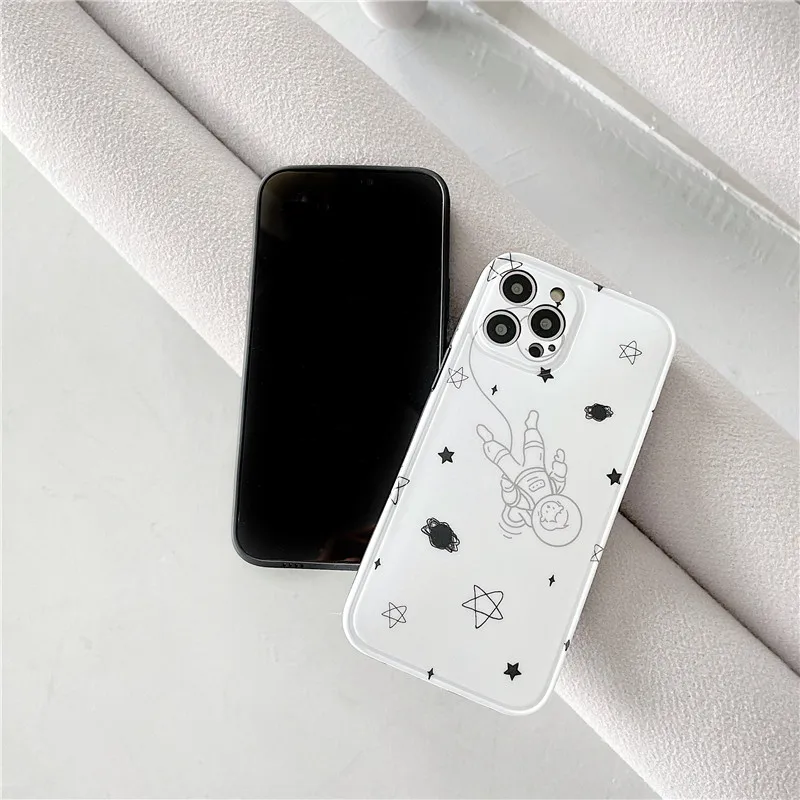 Cartoon astronaut Space Stars Phone Case For iPhone 11 12 Pro Max X XS XR 7 8Plus SE 2 Camera Protection Soft IMD Silicon Cover
Cartoon astronaut Space Stars Phone Case For iPhone 11 12 Pro Max X XS XR 7 8Plus SE 2 Camera Protection Soft IMD Silicon Cover