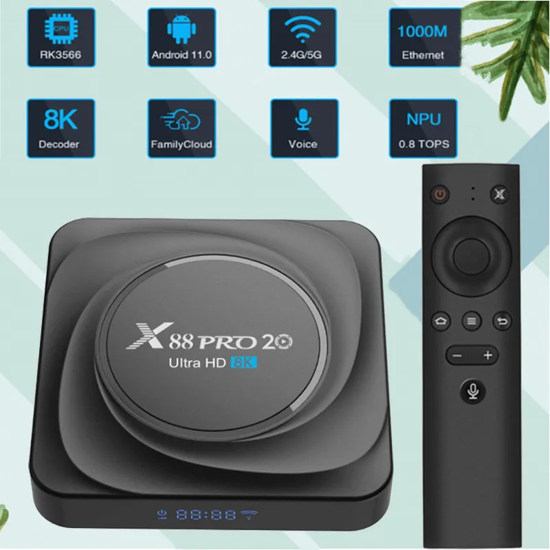 Android 11 Bluetooth Smart TV Box Voice Assistant 8K 3D WiFi 2.4G&5G 4G 32G 8G 64G 128G TV Receiver Media Player Set Top Box
Android 11 Bluetooth Smart TV Box Voice Assistant 8K 3D WiFi 2.4G&5G 4G 32G 8G 64G 128G TV Receiver Media Player Set Top Box
