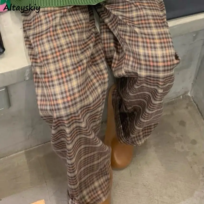Casual Pants Women Elastic Waist Loose Plaid College All Match Wide Leg Trousers Fashion Street Wear Hip Hop Vintage Female New
Casual Pants Women Elastic Waist Loose Plaid College All Match Wide Leg Trousers Fashion Street Wear Hip Hop Vintage Female New