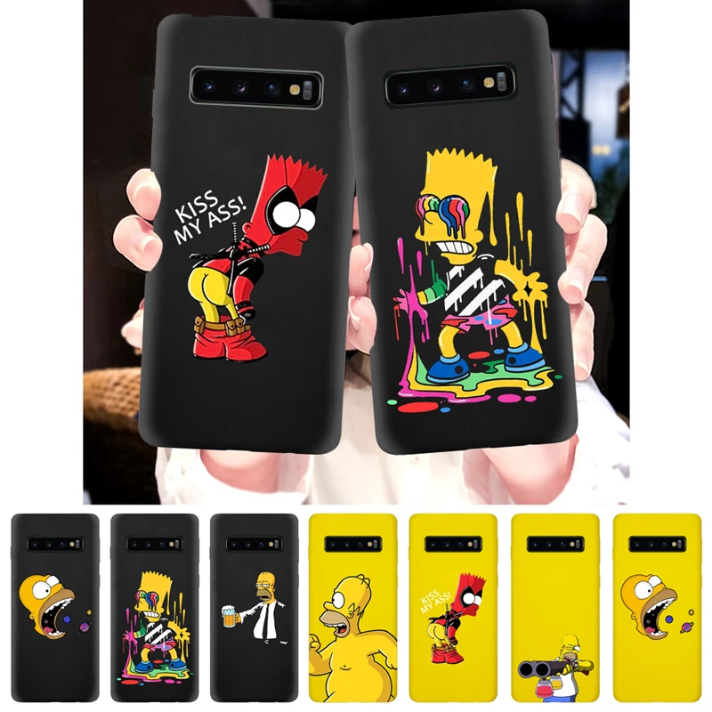 Чехол Bart Simpson для samsung Galaxy S10 S9 S8 S7 S6 Plus силиконовый чехол телефона мягкий смартфона