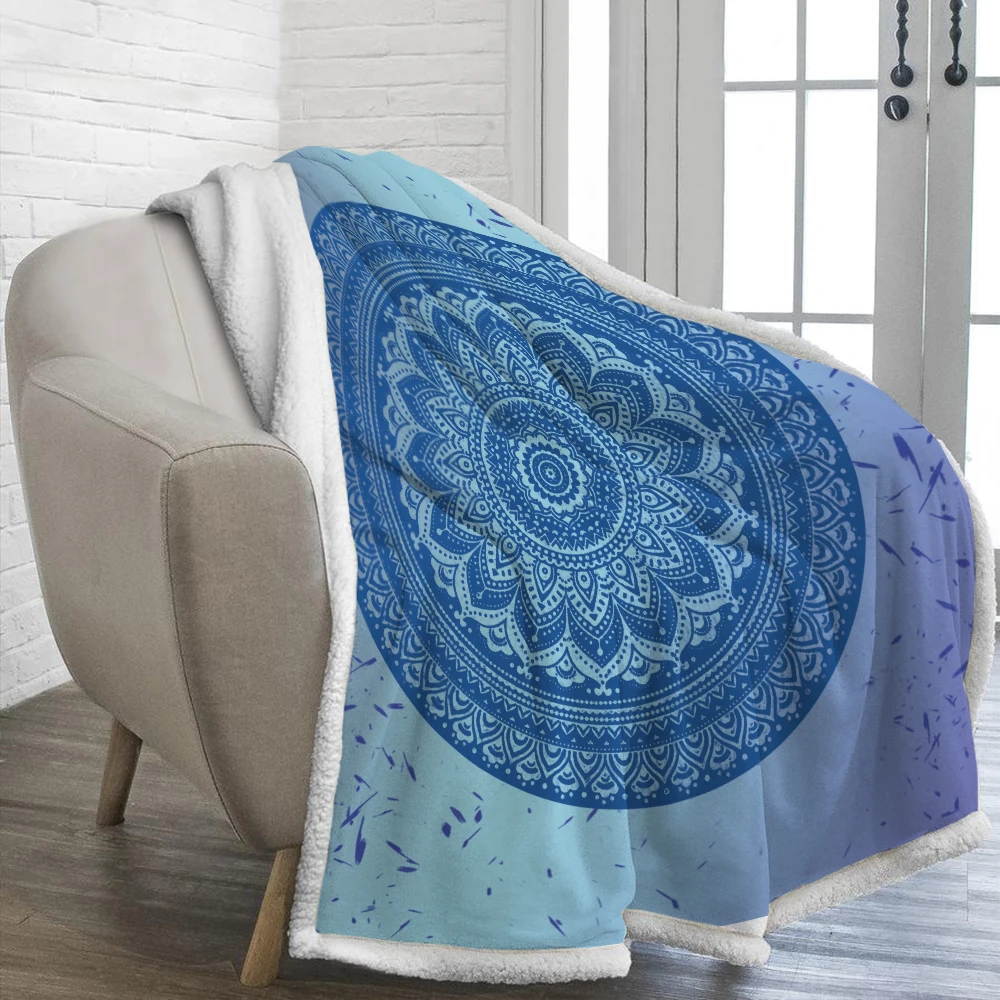 

Silstar Tex красочные Флисовое одеяло шерпа Мандала декоративные диван одеяла пледы Покрывало покрывало для декора