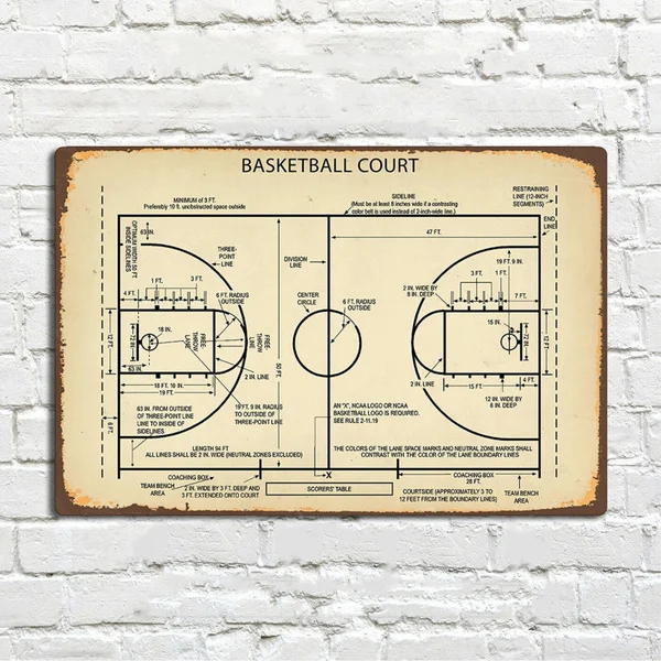 Funny Basketball Court Blueprint Vintage Metal Tin Sign Pin Up Metal Sign Wall Sign Metal Decor Wall Decor(20cmx30cm)
Funny Basketball Court Blueprint Vintage Metal Tin Sign Pin Up Metal Sign Wall Sign Metal Decor Wall Decor(20cmx30cm)