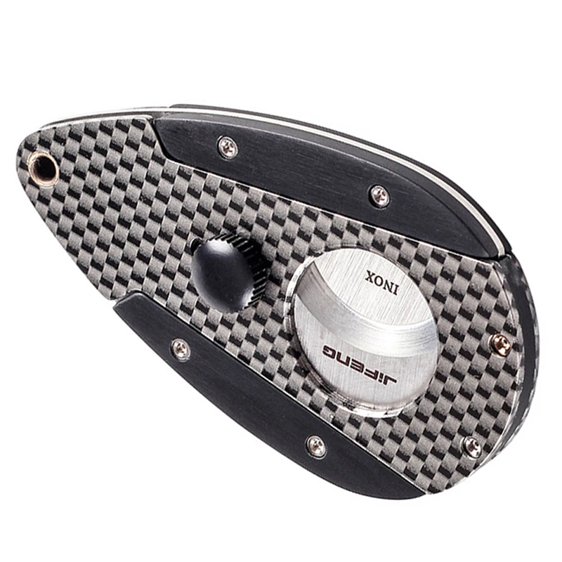 75*45*10mm New Carbon Fiber Metal Cigar Cutter Sharp Guillotine Tobacco Smoking Cutting Tool Portable Luxury Cutter For Cigars 
75*45*10mm New Carbon Fiber Metal Cigar Cutter Sharp Guillotine Tobacco Smoking Cutting Tool Portable Luxury Cutter For Cigars
