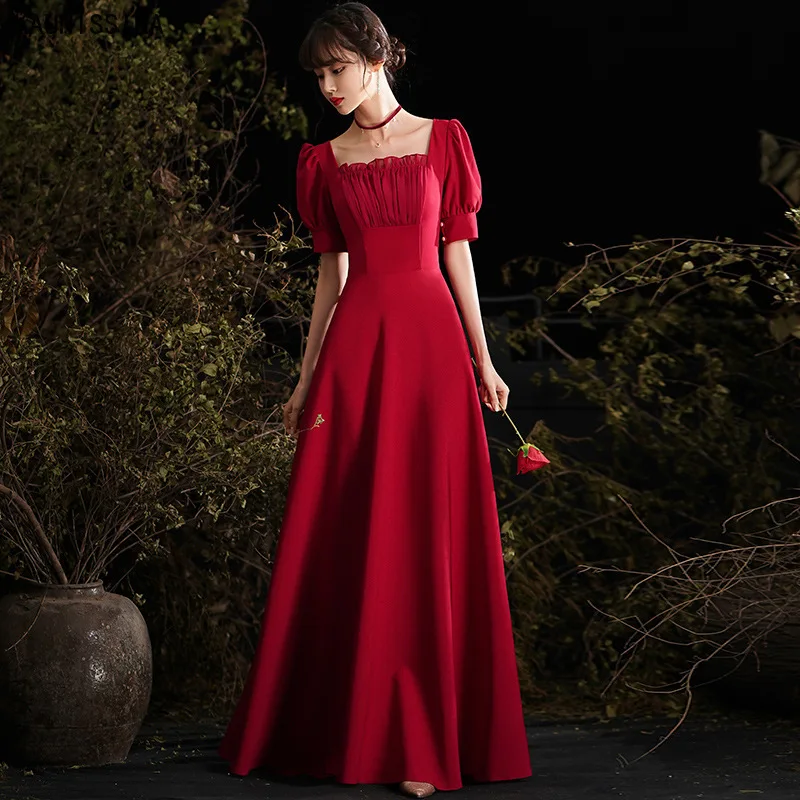 KAUNISSINA Party Women Dress Elegant Evening Gowns Bubble Sleeve Square Collar Solid Simple Evening Dresses Long Formal Vestidos
KAUNISSINA Party Women Dress Elegant Evening Gowns Bubble Sleeve Square Collar Solid Simple Evening Dresses Long Formal Vestidos
