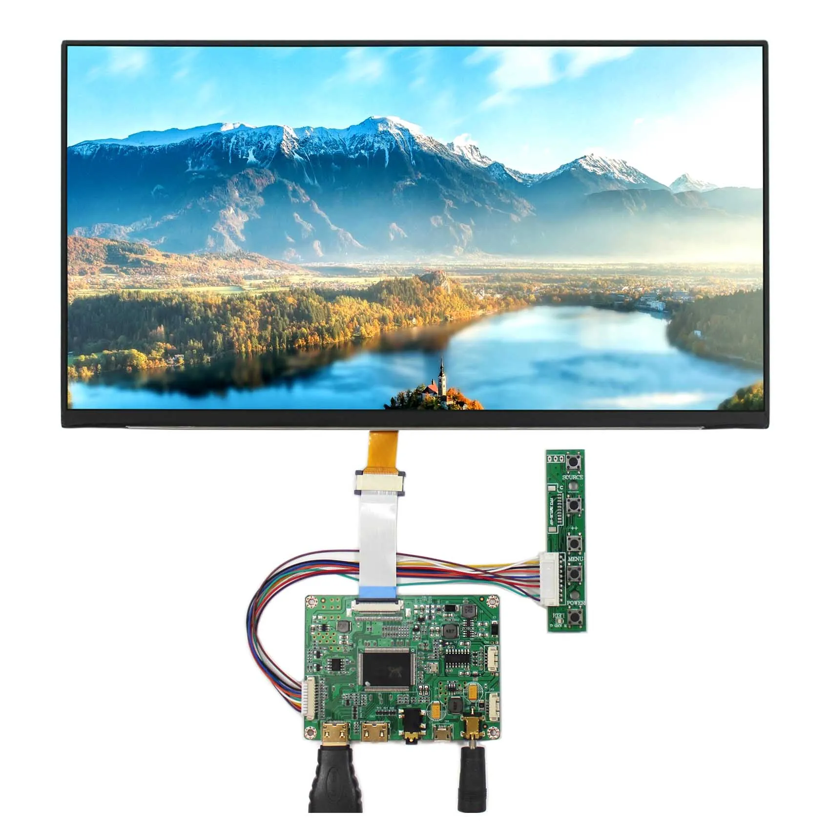 13.3inch eDP N133HCG-G52 1920X1080 Laptop Display 13.3inch Brightness 500nit LCD Screen with 2 Mini HD MI LCD Controller Board
13.3inch eDP N133HCG-G52 1920X1080 Laptop Display 13.3inch Brightness 500nit LCD Screen with 2 Mini HD MI LCD Controller Board