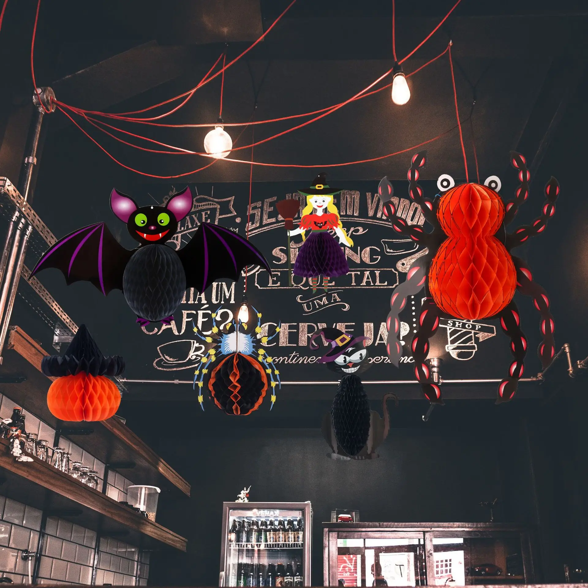 Halloween honeycomb ball pendant cat pumpkin witch spider mall shop decor window ghost festival atmosphere decoration ornaments
Halloween honeycomb ball pendant cat pumpkin witch spider mall shop decor window ghost festival atmosphere decoration ornaments