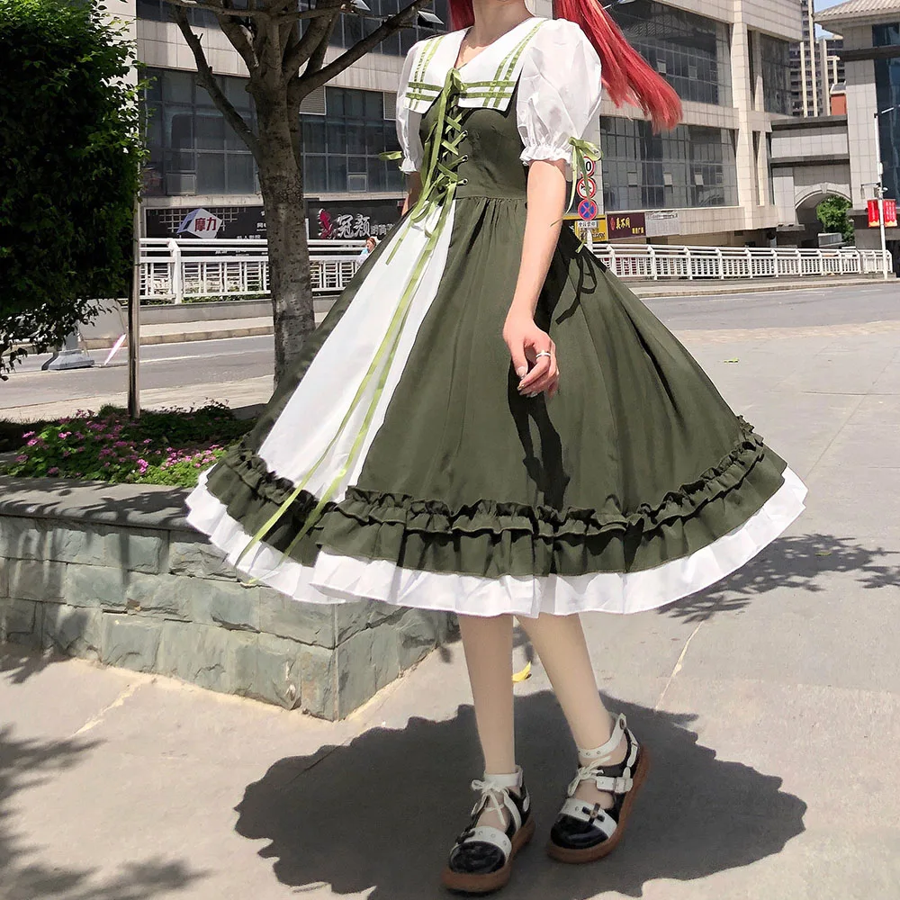 Japanese Harajuku Summer Women Mini Dress Square Collar High Waist Puff Sleeve Dress Gothic Lace Ruffles Cosplay Dresses
Japanese Harajuku Summer Women Mini Dress Square Collar High Waist Puff Sleeve Dress Gothic Lace Ruffles Cosplay Dresses