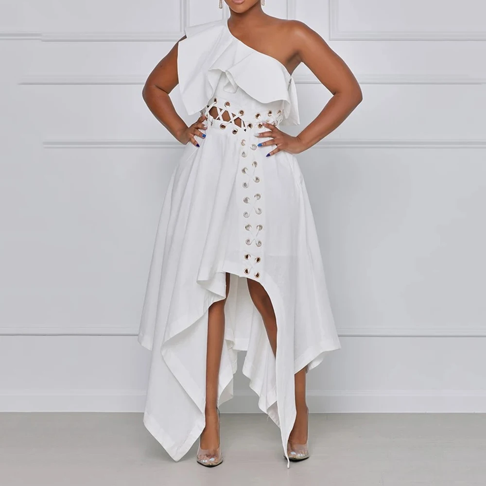 Elegant White Party Dress Women Ladylike Fashion One Shoulder Hollow Sexy Fashion Female Asymmetrical Formal Long Dresses 2021
Elegant White Party Dress Women Ladylike Fashion One Shoulder Hollow Sexy Fashion Female Asymmetrical Formal Long Dresses 2021